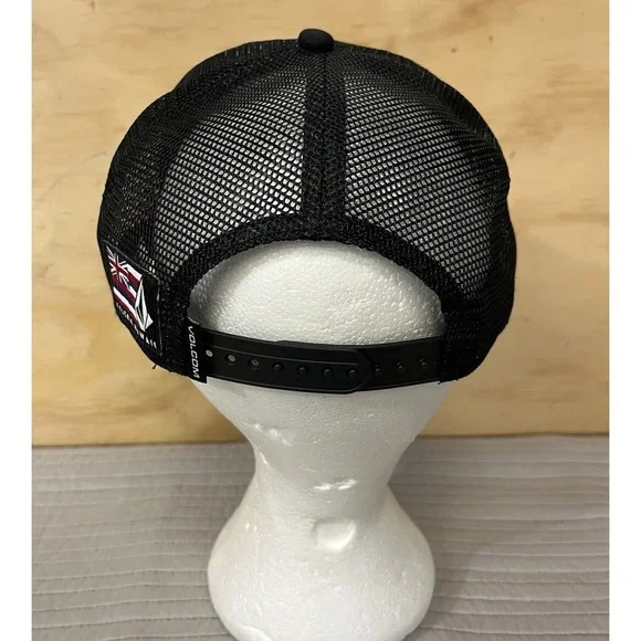 Volcom Keep Hawaii Stoned Adjustable Snapback Hat Cap Black Rare Size Small - Picture 5 of 8